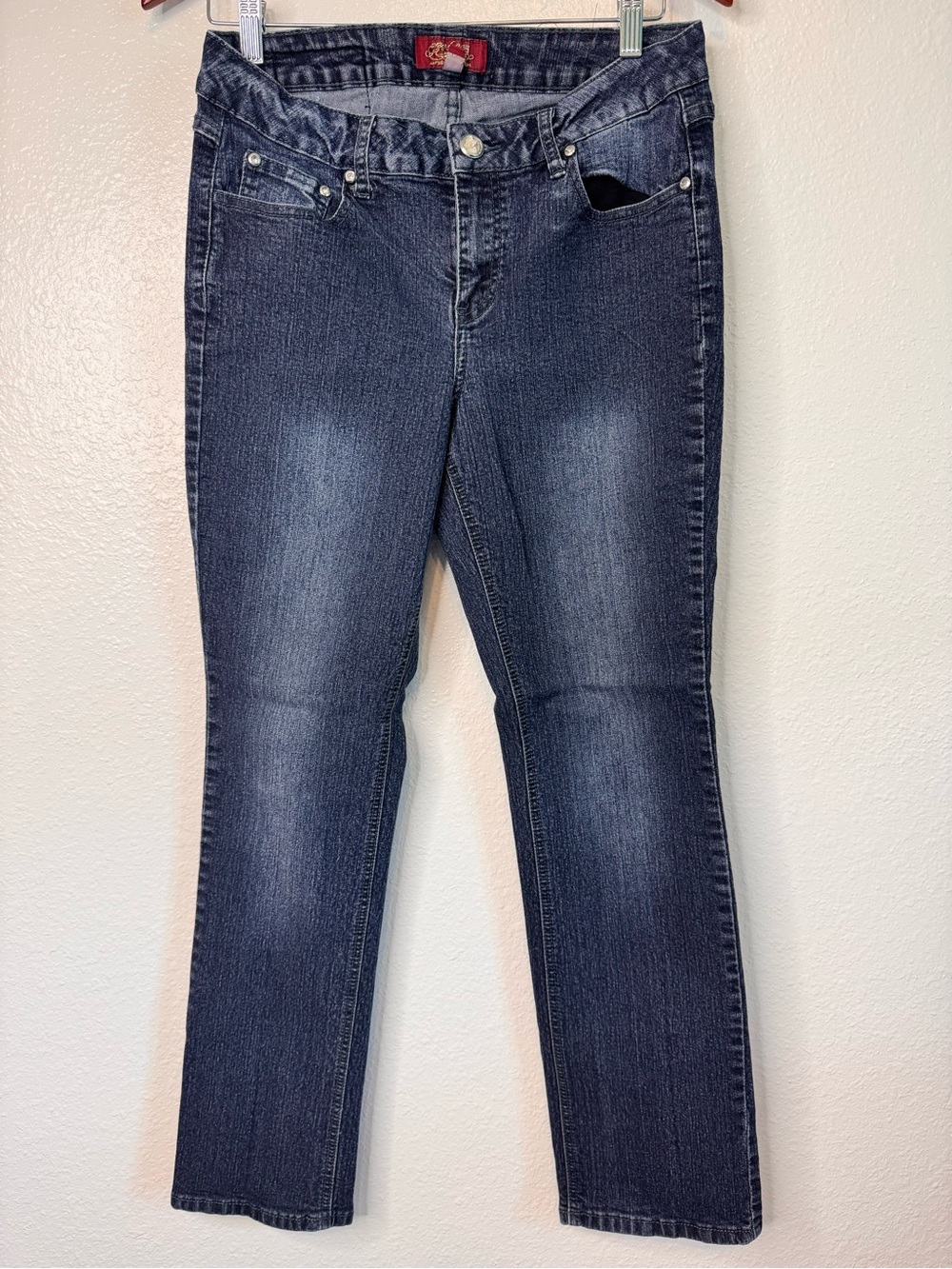 One5One Vintage Y2K 2000's Embellished Jeans size 12 stretchy Straight
